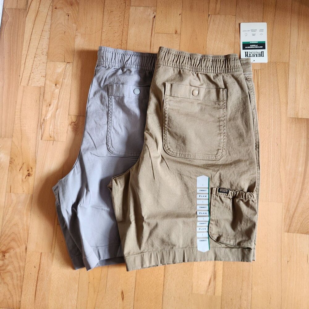 Men's BBQ Standard Fit 9" Shorts Bundle, Gray & Tan, Large